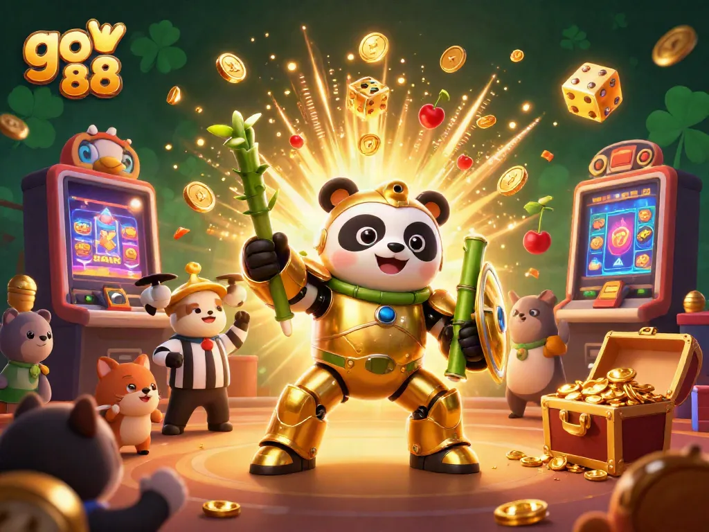 Experience the vibrant world of go 88 with this thrilling 3D casino illustration featuring animated characters and dynamic gambling elements.