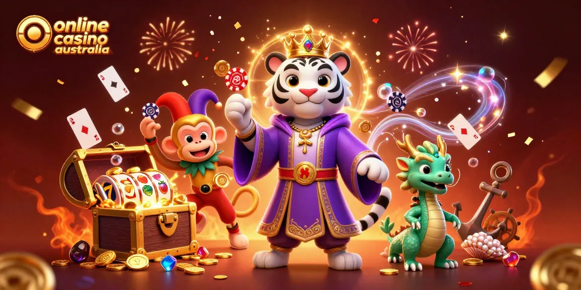 Experience thrills with cutting-edge games at online casino australia featuring lively characters and vibrant casino elements.